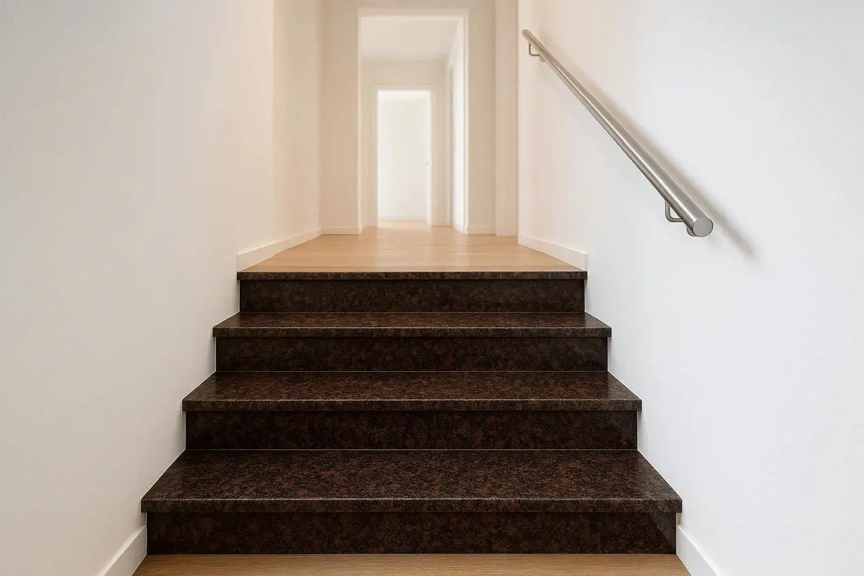 Stopnica schody wewnętrzne granitowe Tan Brown 2 cm