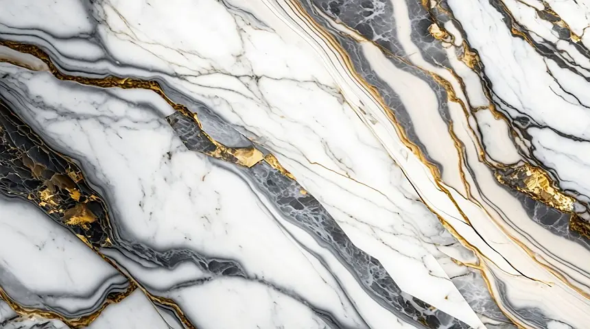 Granit i marmur - aranżacje w stylu glamour