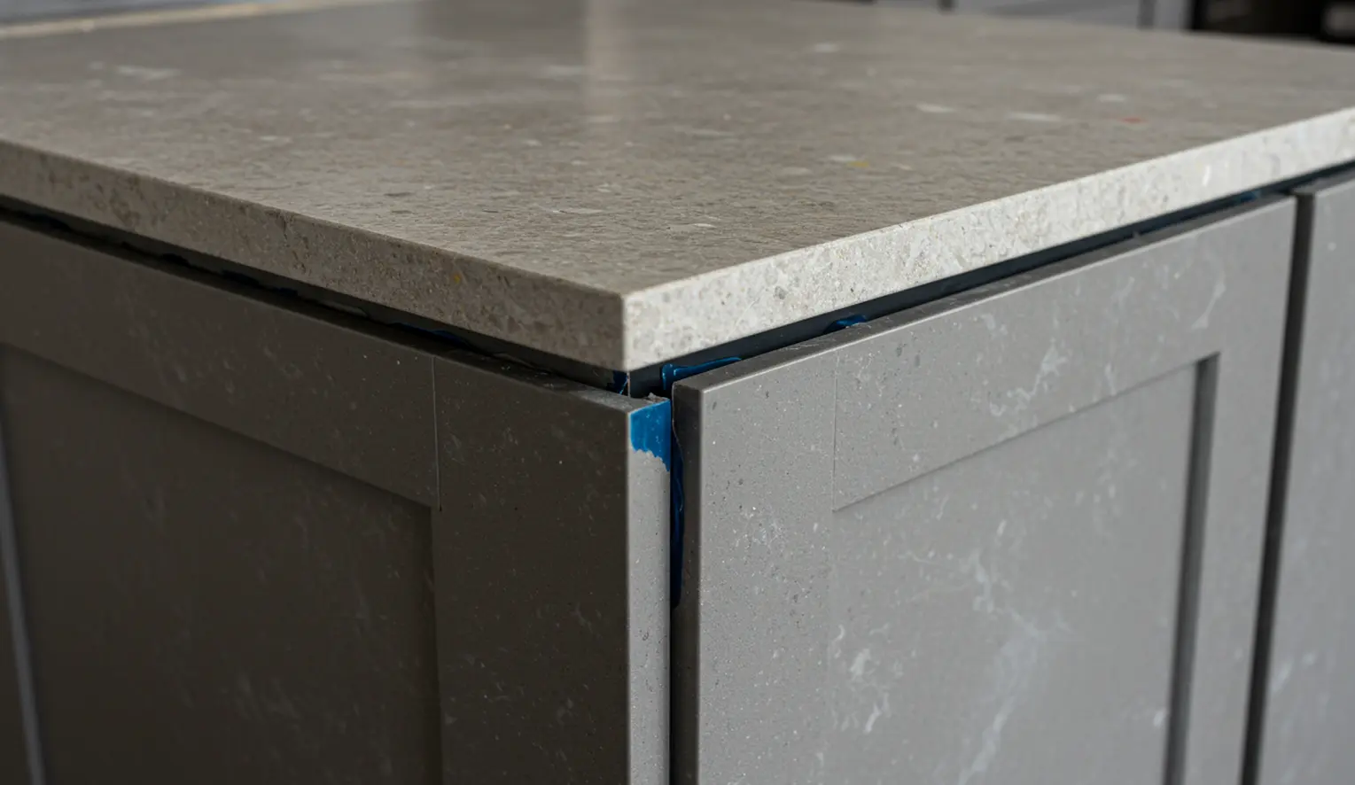 Błędy przy montażu blatu kamiennego - przykład złego wymiarowania