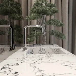 Blat do łazienki kwarcyt Arabescato