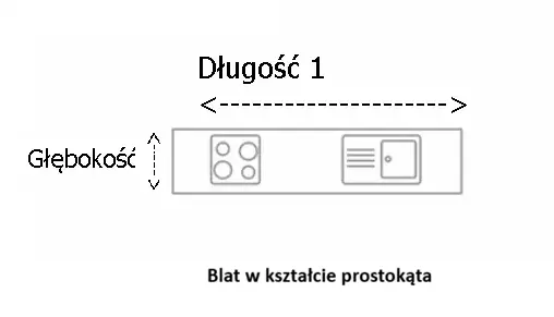 Blat kuchenny prostokątny