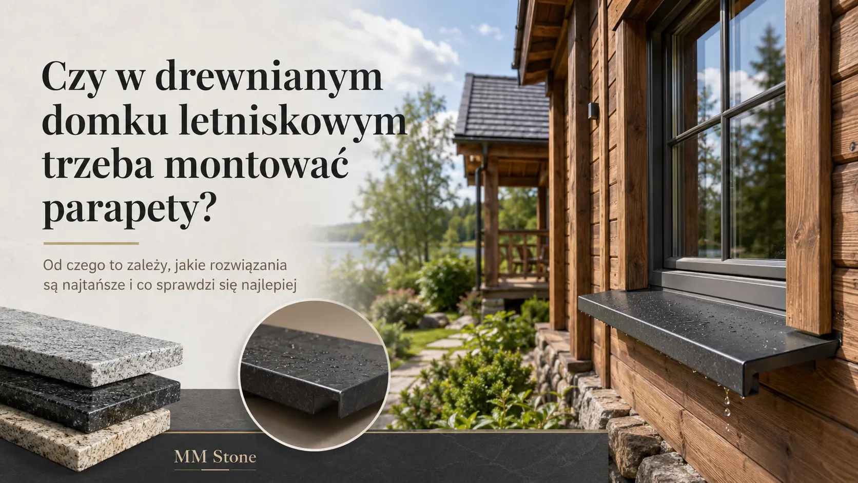 Parapety do domku drewnianego letniskowego - wewnętrzne i zewnętrzne