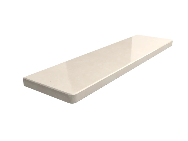 Parapet wewnętrzny konglomerat marmurowy Bianco Ambra - aglomarmur grubości 2 cm